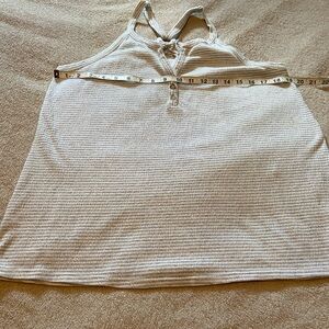 BKE Cream Striped Tank Top